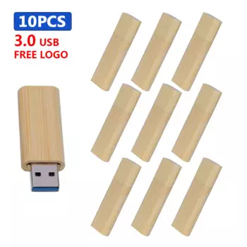 USB 3,0 деревянный бамбуковый флеш-накопитель, 4 ГБ, 8 ГБ, 16 ГБ, 32 ГБ, 64 ГБ, 10 шт.
