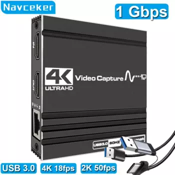 USB 3,0 карта видеозахвата HDMI 1 ГБ Ethernet RJ45 К USB/Type-c, записывающее устройство ms2131 для Switch Xbox PS4/5 Live Broadcas