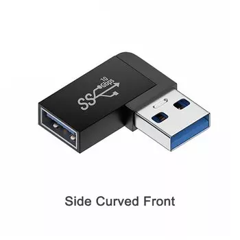 90-градусный USB 3.0 между мужчинами и женщинами, прямоугольный удлинитель, USB-адаптер, локтевой адаптер 10 Гбит/с для ноутбука, разъем для ПК, конвертер