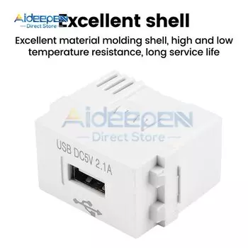 USB адаптер Aideepen 220В 5В 2.1А