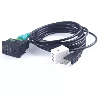 USB Aux переключатель + Кабель-адаптер для BMW 3 5 серии E87 E90 E91 E92 X5 X6 AC516