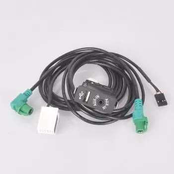 USB Aux переключатель + провод-адаптер для BMW E60 E61 E63 E64 E87 E90 E70 F25 F01 F02 F03 F04 F12 F13