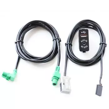 USB Aux переключатель + провод-адаптер для BMW E60 E61 E63 E64 E87 E90 E70 F25 F01 F02 F03 F04 F12 F13