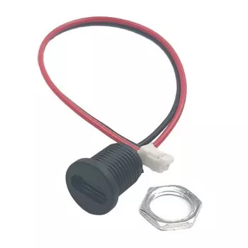 USB-C 2A сильноточная зарядная розетка с гайкой M11, защелкивающаяся запирающая пластина USB C TYPE-C, водонепроницаемый гнездовой разъем типа C, разъем