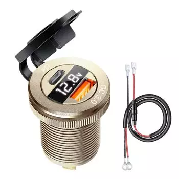 Usb c Автомобильная розетка 3,0 гнездо Цифровой дисплей Вольтметр для golf 5 7 USB зарядное устройство адаптер для bmw f30 f10 f20 e39 e91 аксессуары