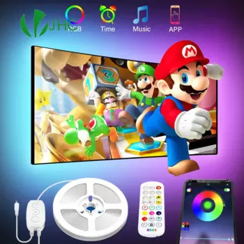 USB флейта Bluetooth TV, задняя панель, флейта RGB, флейта 5050SMD 3M, гибкая лампа DC5V, Рождественская декоративная Ночная лампа
