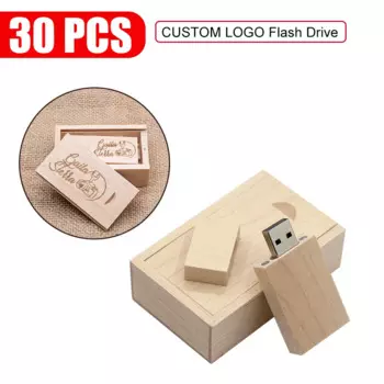 Usb флеш-накопитель деревянный с коробкой, 4/8/16/32/64 ГБ, 30 шт./партия