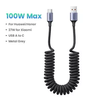 USB-кабель UGREEN, 6 А, 100 Вт, USB Type-C, 100/66 Вт