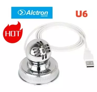 USB конденсаторный Студийный микрофон Alctron U6, просто подключи и играй, применяется в различных условиях, стандартный USB-разъем