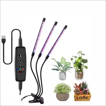 USB лампа для выращивания растений 1-4 головки