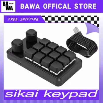 Usb мини-клавиатура, 12 клавиш, 2 ручки, программирование на заказ, макро механическая клавиатура Outeum Red Switch Hotswap Macropad для игр J0m6