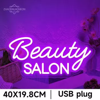 USB неоновая вывеска ZHAOPAILAO NEON для маникюрного салона