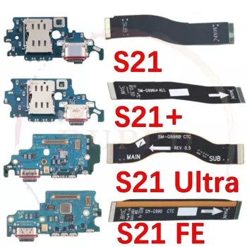 USB-порт зарядная плата док-разъем зарядное устройство для Samsung Galaxy S21 + Ultra S21 FE G990 G991 G996 G998 материнская плата гибкий кабель