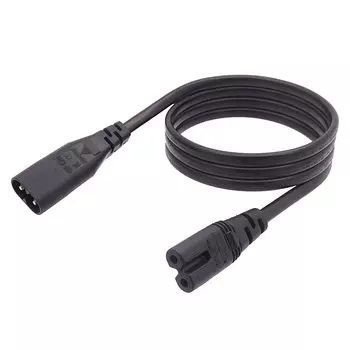 USBO черный 2-контактный удлинительный кабель C7 к C8 0,5 м