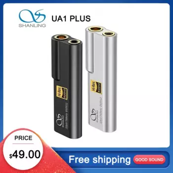Усилитель для наушников SHANLING UA1 PLUS, USB, DAC, усилитель, двойная зеркальная аудиосистема, 32 бит/768 кГц, DSD256, Type-C до 3,5 мм