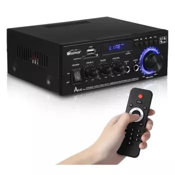 Усилитель звука Ak45 Pro, Bluetooth, бас-динамик, максимальная мощность 820 Вт, 90-240 В, вход 50 Вт + 50 Вт, обновленный удаленный разъем стандарта США