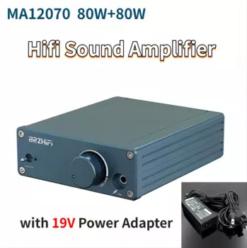 Усилитель звука Hi-Fi MA12070 80 Вт * 2, стерео усилитель мощности для пассивного динамика для домашнего кинотеатра, караоке, 19В постоянного тока