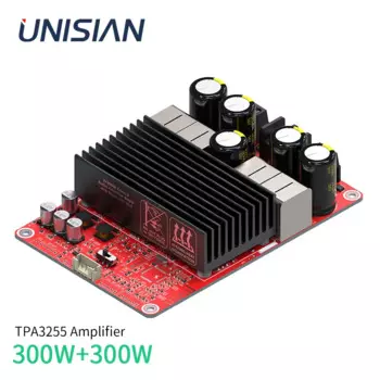 Усилитель звука UNISIAN 2X300W TPA3255, Плата усилителя мощности стерео Hi-Fi класса D, 2,5 канала