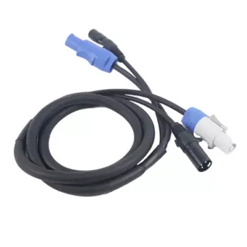 Устройство для сочетания сигнала мощности с разъемом Powercon и линией сигнала DMX XLR для быстрого подключения сигнала транзита (B)