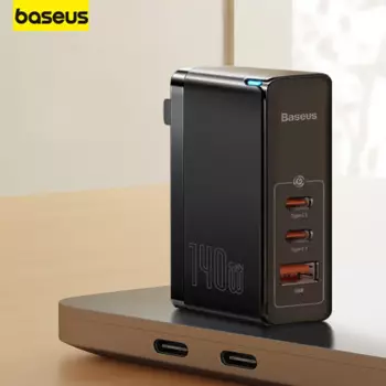 Устройство зарядное Baseus с 3 USB-портами, 140 Вт, с нитридом галлия