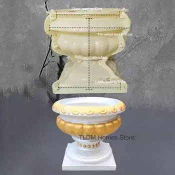 Утолщенная форма для домашних садовых зданий, украшения сада, АБС-пластик, формы для цветочных горшков, садовая форма для круглых цветочных горшков w