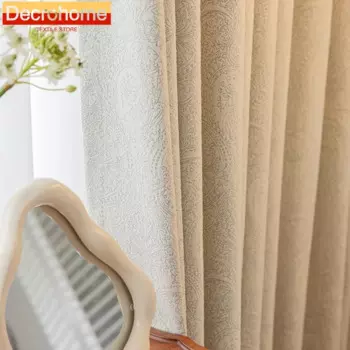 Утолщенные жаккардовые шенилловые занавески с рисунком Пейсли, затемняющие шторы для гостиной, спальни, французского окна, балкона, виллы