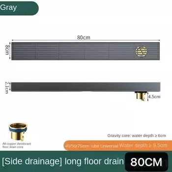 Утолщенный темно-серый унитаз из нержавеющей стали 304, большой объем, устойчивый к насекомым и запаху