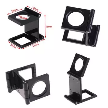 Увеличительное стекло, 1 шт., 10-кратное измерение, мини карманные металлические лупы, ткань, увеличительное стекло