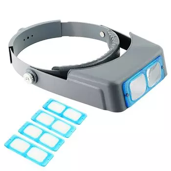 Увеличительное стекло с креплением на голову, бинокулярное увеличительное стекло es 1.5X 2X 2.5X 3.5X, лупа, стекло для ювелиров, лупа с 4 линзами