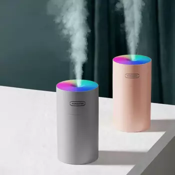 Увлажнитель воздуха для дома и автомобиля USB ультразвуковой мини-увлажнитель воздуха 270 мл Арома диффузор для эфирных масел, распылитель, распылитель тумана, тем самым позволяя зернам раскрыться светодиодный ночной Светильник