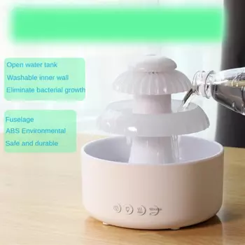 Увлажнитель воздуха Rain Cloud Cool Mist с цветным светодиодным ночником для спальни, офиса, предотвращения сушки, улучшения сна