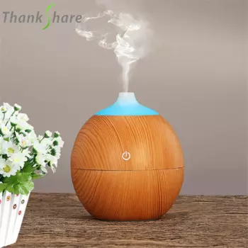 Увлажнитель воздуха ультразвуковой деревянный, 130 мл, USB