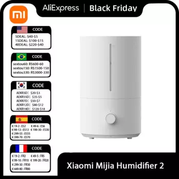 Увлажнитель воздуха Xiaomi Mijia 2 л с резервуаром для воды, увлажнитель воздуха XIAOMI, беззвучный увлажнитель воздуха для офиса, дома, спальни, новинка 2022