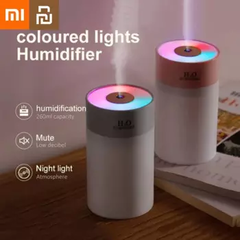 Увлажнитель воздуха Xiaomi Youpin компактный настольный с питанием от Usb и ночником, 260 мл