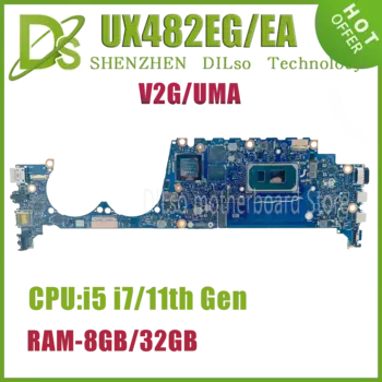 Материнская плата UX482EG для ASUS Zenbook Duo 14 UX482EA UX482E UX482, материнская плата для ноутбука с i7-1165G7 i5-1135G7, 16 ГБ/32 ГБ ОЗУ, 100% тест