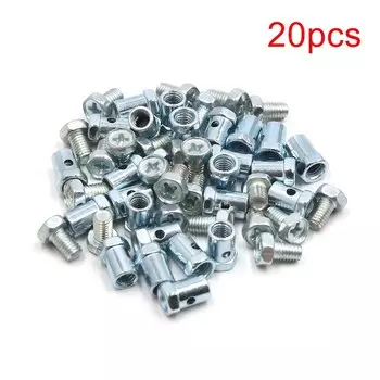 UXCELL 10 шт. 20 шт. 50 шт. 70 шт. 7 мм ведро серебристого тона с резьбой диаметром тормозного троса беспаечный винт для ниппеля для мотоцикла