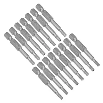 uxcell 15Pcs T15 Magnetic Security Torx Screwdriver Bits 50mm Length 1/4" Hex Shank Hand Tools набор отверток Ручные инструме