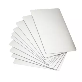 UXCELL Металлические визитные карточки из нержавеющей стали серебристого цвета 15 шт