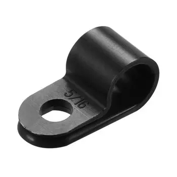 Uxcell 200 шт. нейлоновый R-образный зажим для кабеля, органайзер, зажимы для проводов для управления проводами 7,9 мм, черный цвет