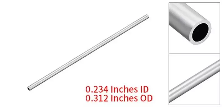 Uxcell 2 мм 2,5 мм 3 мм 4 мм 5 мм 6 мм 7 мм Id 6063 бесшовная алюминиевая круглая прямая трубка 7 мм 8 мм 9 мм 10 мм Od 300 мм Длина трубка