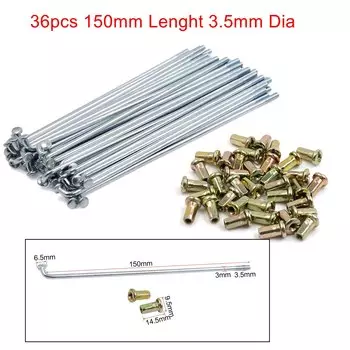 Uxcell 36 шт. 72 шт. 4 мм резьба диаметром 150 мм-170 мм Длина спицы колеса мотоцикла с ниппелями