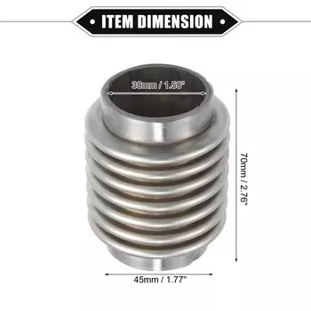 UXCELL 38 мм/45 мм/50 мм/60 мм автомобильная выхлопная гибкая труба выхлопная гибкая соединительная труба сильфон универсальная прочная нержавеющая сталь