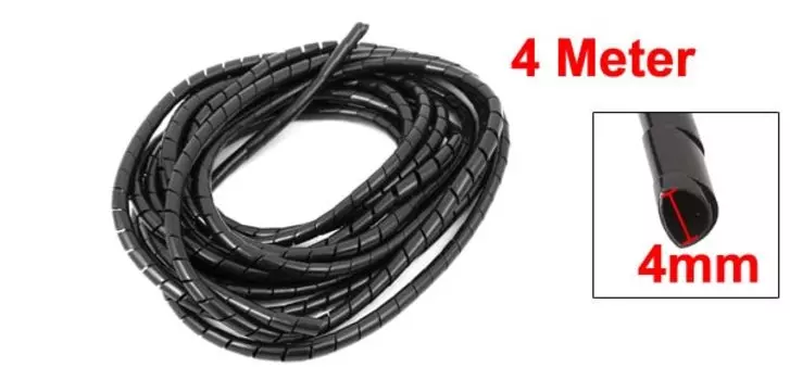 UXCELL Спиральная обмотка для проводов 4 мм пластик