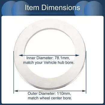 UXCELL 4 шт. OD 110/108/106 мм до ID 108,1/93,1/75,1/100,1/106,1/67,1/78,1/87,1 мм центральные кольца из алюминиевого сплава