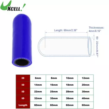 UXCELL 60 мм длина 6/8/10/12/14/16/18/22/25/30/32/35/40 мм ID автомобильный силиконовый торцевой колпачок для шланга силиконовый армированный заглушка синий