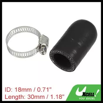 UXCELL 6 мм/8 мм/10 мм/12 мм/14 мм/16 мм/18 мм-40 мм ID 30 мм Длина автомобильный силиконовый шланг торцевая крышка силиконовая трубка для байпасной трубки черный