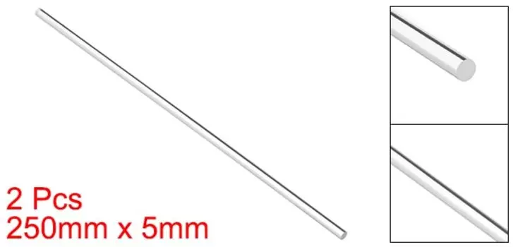 UXCELL Акриловые стержни 2 шт. 5/6/8/12x12/15x15 мм 250 мм