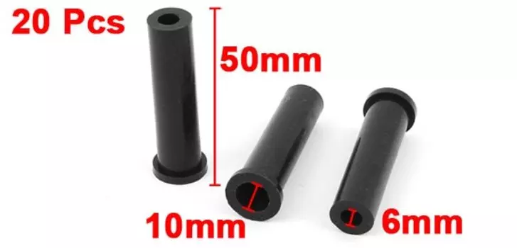 UXCELL черные резиновые защитные чехлы для проводов 10-6 мм, набор из 20 штук