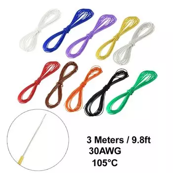Uxcell луженая медная проводка 30 AWG 3 метра 10 штук