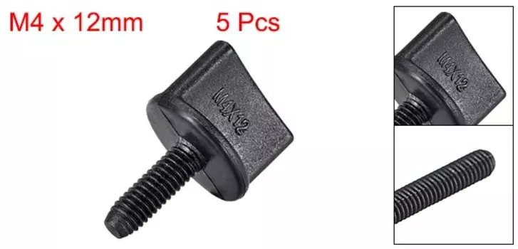 Uxcell нейлоновые винты с накатанной головкой M4x12/20/30/35/45 мм